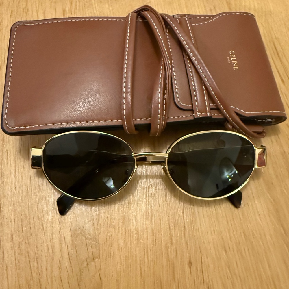 Celine Triomphe metal gold sunglasses. Guaranteed authentic!